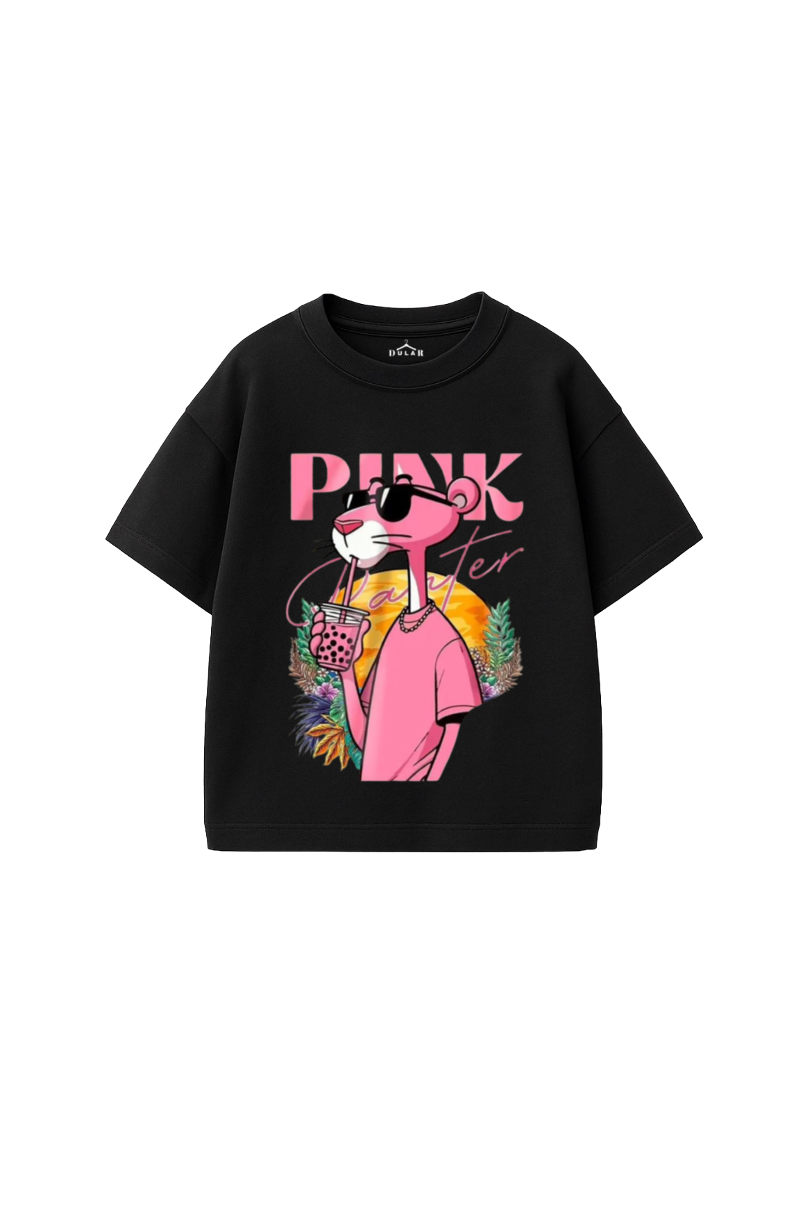Pink Panther Bubble Tea Oversized T-Shirt