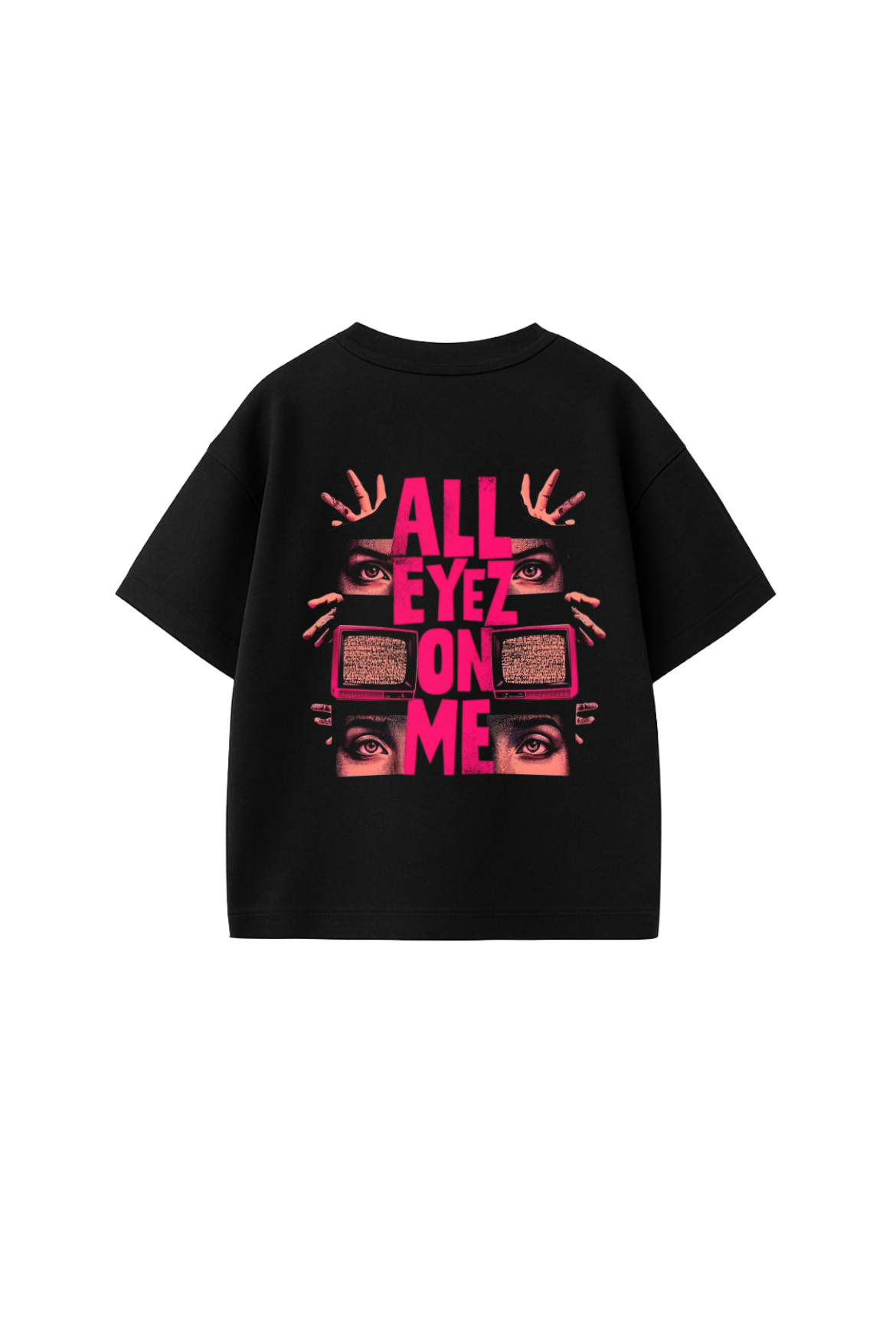 All Eyez On Me Oversized Graphic T-Shirt