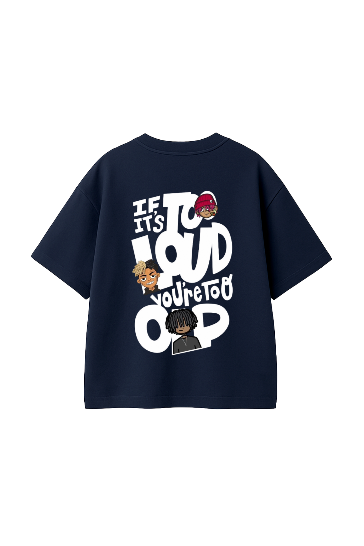 Too Loud Cartoon Graphic Oversized T-Shirt