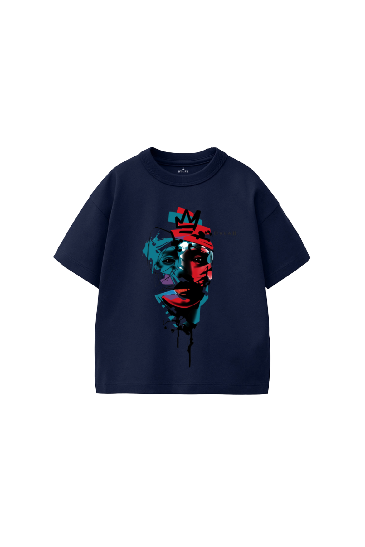 Abstract Graffiti Face Oversized T-Shirt