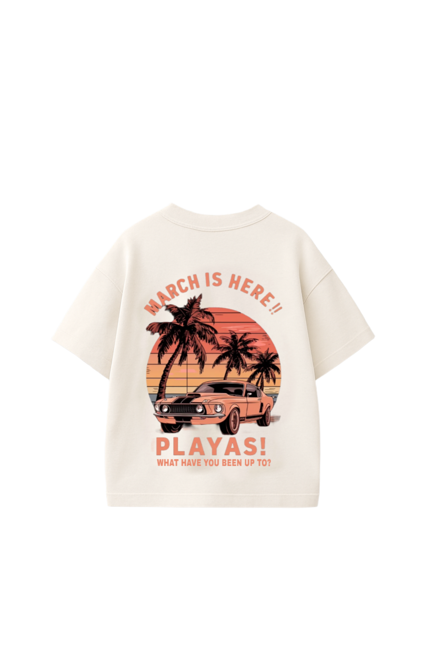 Playas Sunset Retro Oversized T-Shirt
