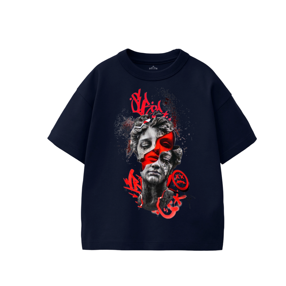 Graffiti Art Face Oversized T-Shirt
