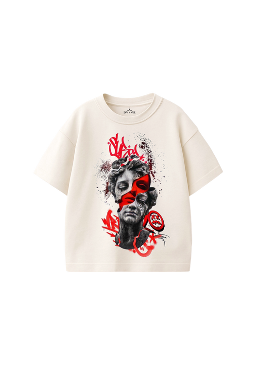 Graffiti Art Face Oversized T-Shirt