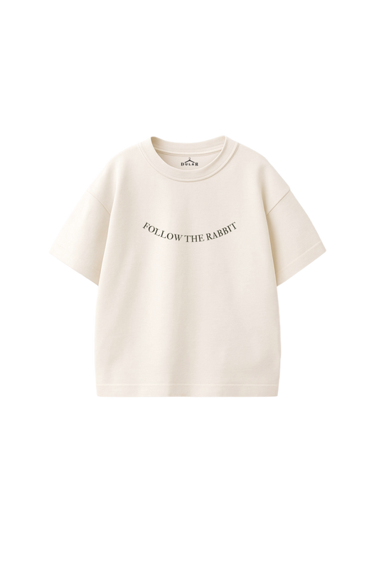 Follow The Rabbit Oversized T-Shirt – Off White