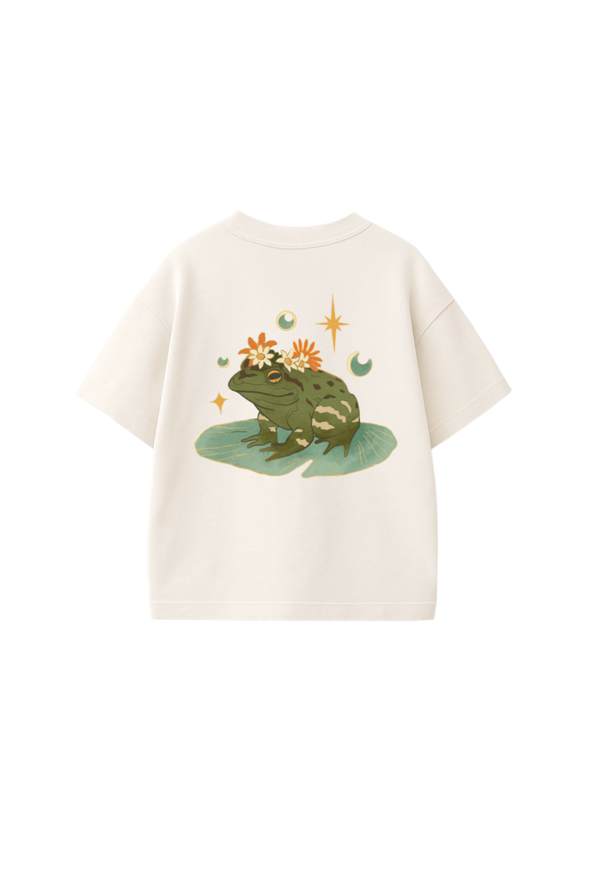 Kiss the frog-oversized Tee off white