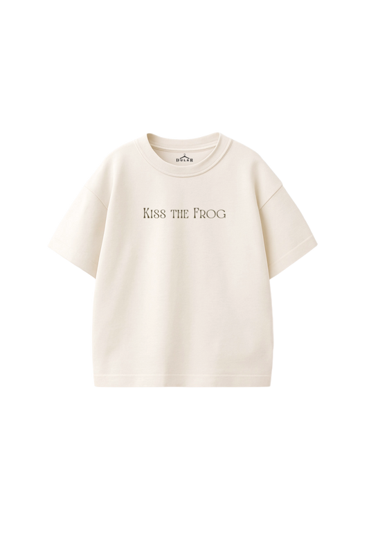 Kiss the frog-oversized Tee off white