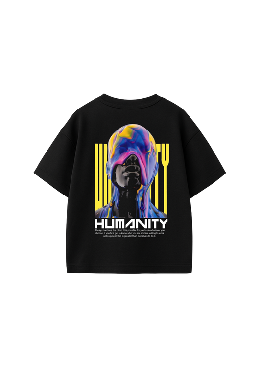 Humanity Oversized Graphic T-Shirt – Black