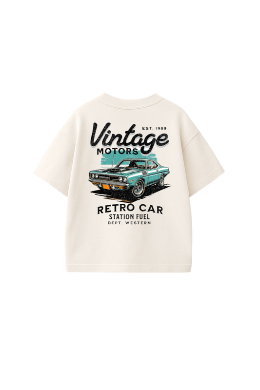 Vintage Motors Retro Car Oversized T-Shirt