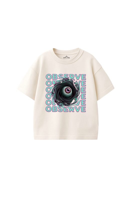 Observe Eye Graphic Oversized T-Shirt