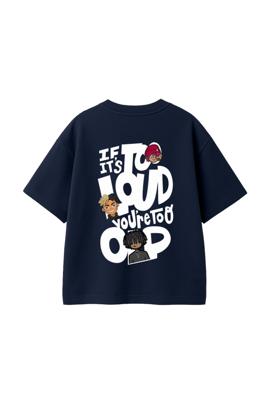 Too Loud Cartoon Graphic Oversized T-Shirt