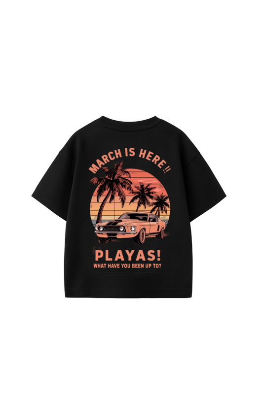 Playas Sunset Retro Oversized T-Shirt