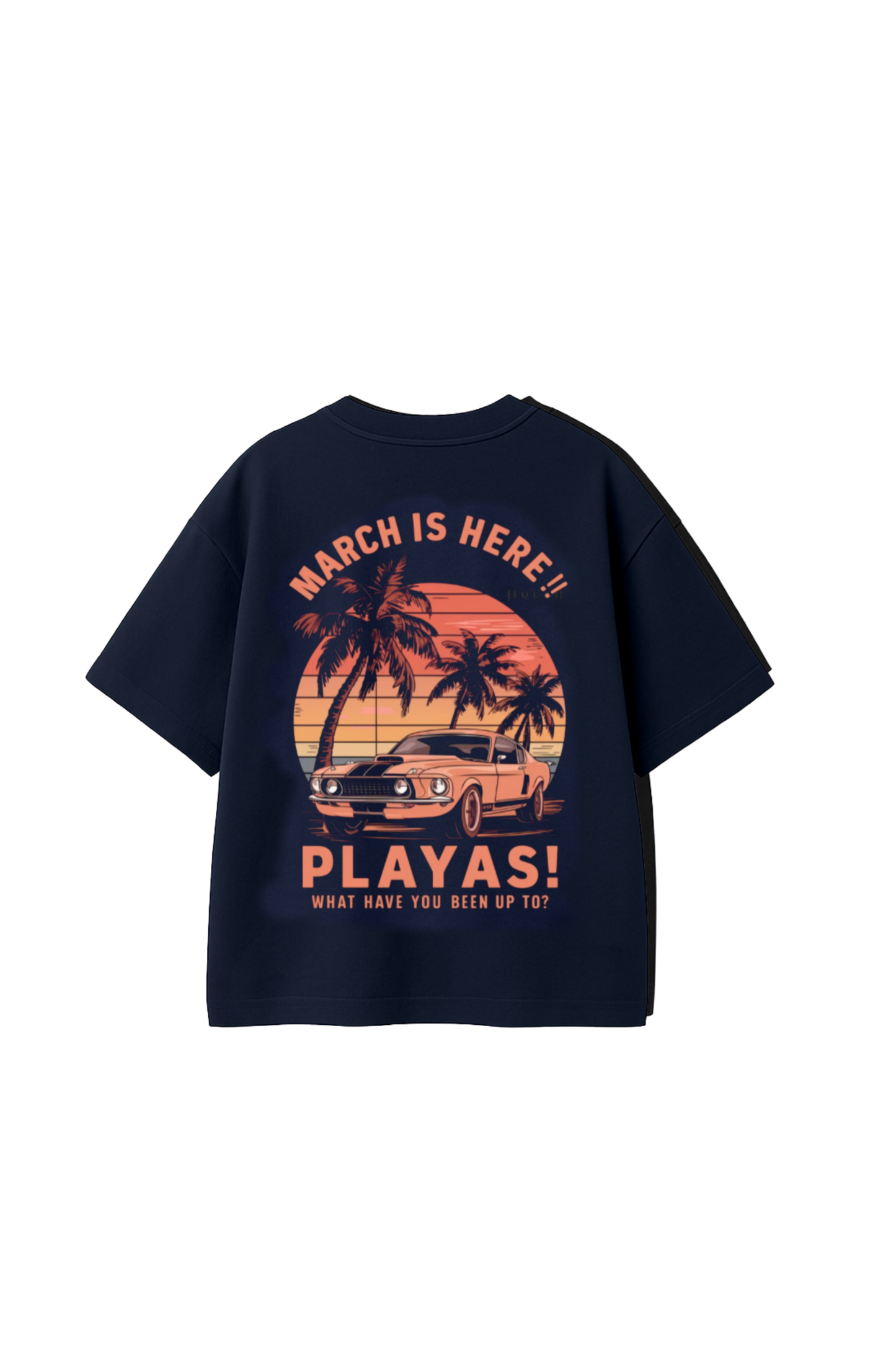 Playas Sunset Retro Oversized T-Shirt